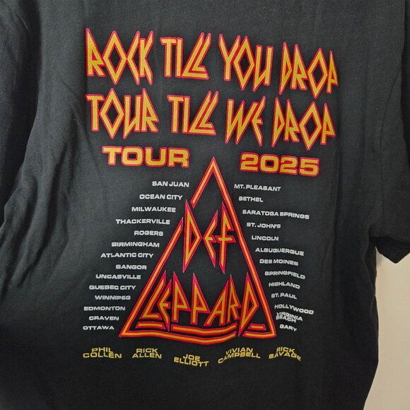 Def Leppard Hysteria Tour Band Graphic Tee Men's Size XL - Picture 3 of 7
